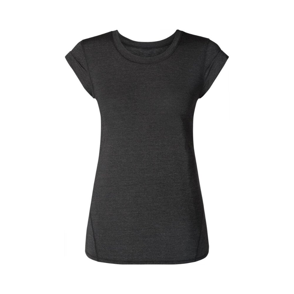 LULULEMON Pedal To The Medal Cap Sleeve Tee Heathered Black Gray Women’s 6 - Picture 10 of 10